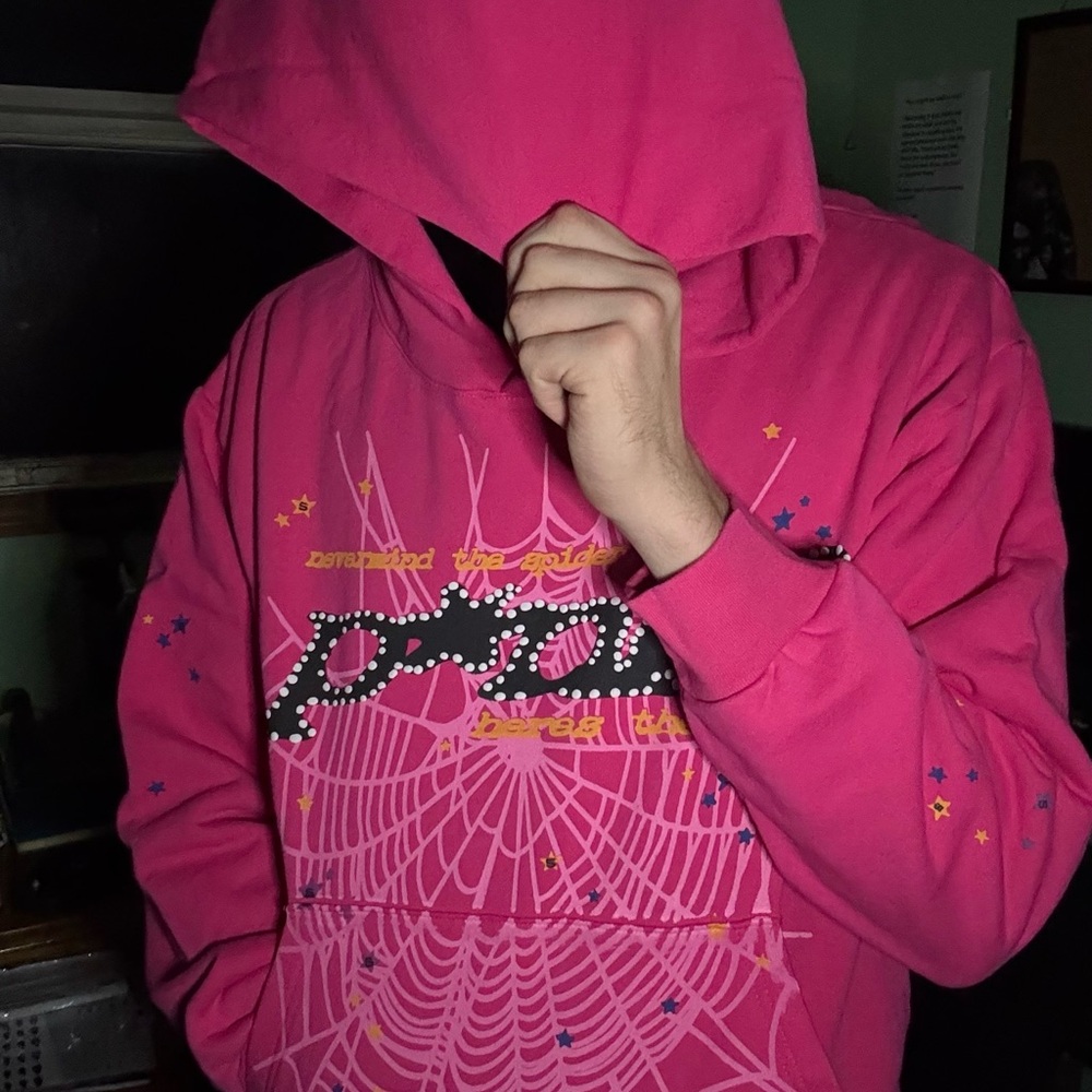 Sp5der Pink V2 Hoodie – Pink | Size Medium | Brand New & Authentic